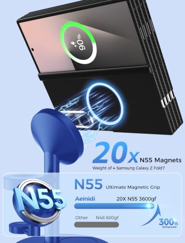 Aeinidi Super Fast Strong Magnetic Wireless Charger for Samsung - color: NavyBlue, size: 15W