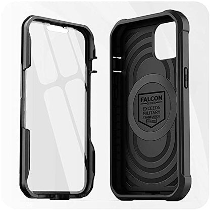 Encased Belt Case Designed for iPhone 13 Mini Case with Built-in Screen Protector and Holster Clip Phone Holder (Falcon Black) (iPhone 13 Mini) - size: iPhone 13 Mini
