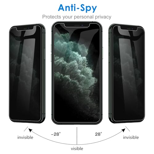 JETech Privacy Screen Protector for iPhone 11 Pro, 2+2 Pack - size: iPhone 11 Pro