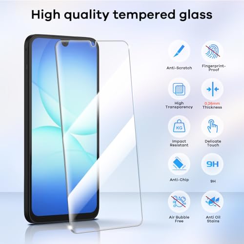 4+4 for Samsung Galaxy A17 5G Screen Protector Camera Lens Protector - size: Galaxy A17