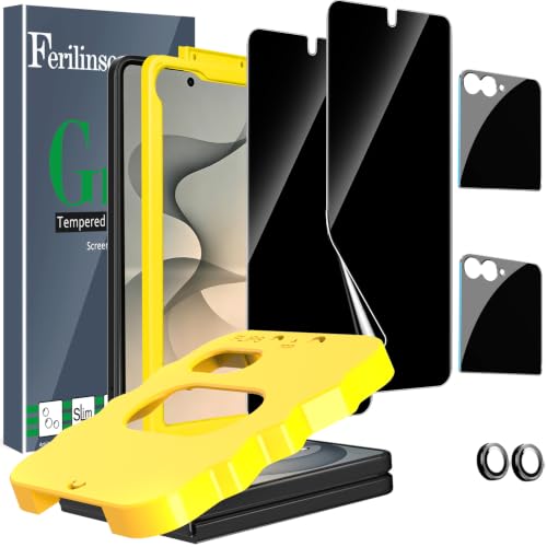 Ferilinso 2 Pack Privacy Screen Protector for Samsung Galaxy Z Flip 8 - size: Samsung Z Flip 8 6.9IN