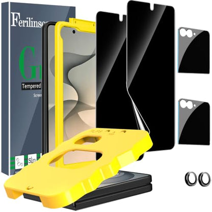Ferilinso 2 Pack Privacy Screen Protector for Samsung Galaxy Z Flip 8 - size: Samsung Z Flip 8 6.9IN