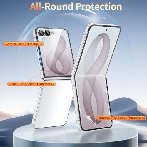 [2 Sets 6 Pack] Screen Protector for Samsung Galaxy Z Flip 8/Flip 7 - size: Z Flip 8