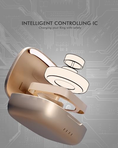 Doohoeek Updated Charging Case Compatible with Oura Ring 5 & 4 & 3 Charger, Wireless Power Station Fits Official Chargers & Fit All-Sized Rings Gen 5 & 4 & 3 1000mAh (Official Charger NOT Included) - color: Rosegold