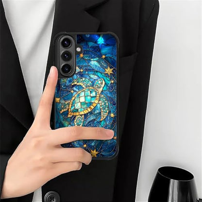 for Samsung Galaxy S26 Case,Soft Silicone Shockproof Bumper Camera Protection Phone Case-Glass Star Turtle - color: Glass Star Turtle, size: Samsung Galaxy S26