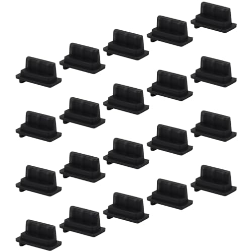Jiozermi Black Silicone USB A Female Anti Dust Plug, 20 Pcs - color: Black