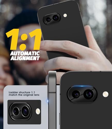 Orzero (3 Pack Camera Lens Protector Compatible for Google Pixel 9a, Protector de Cámera Tempered Glass 9H High Definition Anti-Scratch Bubble-Free Case Friendly