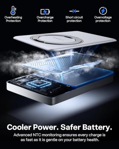 TORRAS Ostand MiniMag 10000mAh Magnetic Power Bank with Stand for iPhone 18 - color: White