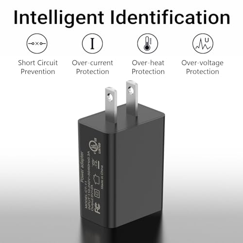 2 Pack 10W USB Charger Block, Fast Charging Wall Charger Power Adapter Brick Cube for iPhone 14 13 12 11 Pro Max SE XS XR X 8 7 6 6S Plus (Black) - color: Black