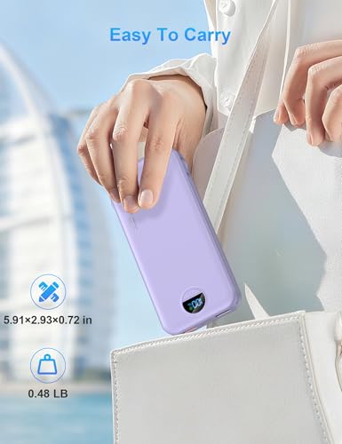 Ffnpua Portable Charger Power Bank 10000mAh PD20W w/Built-in Cables