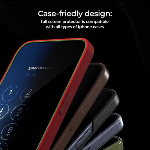 Deppa | 2-Pack | Privacy Screen Protector for iPhone 15, iPhone 16 (6.1") Bubble-Free | 9H Tempered Glass | Full Coverage | Easy Install - size: iPhone 15/iPhone 16 (6.1")