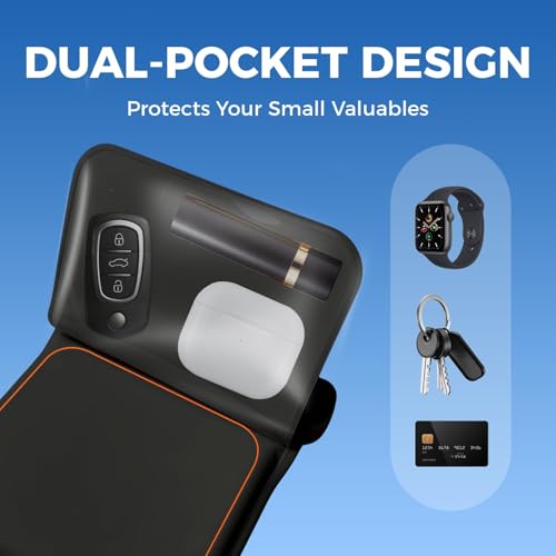 Wokyo IPX8 Waterproof Phone Pouch, Dual Pocket Floating Case for 7.2" Max Pink Full Touchscreen Response Secure Seal Dry Bag Lanyard Essential for Pool & Cruise Vacations - color: Pink
