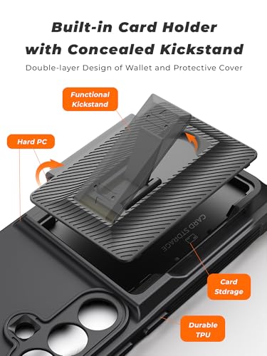 for Samsung Galaxy S26 Plus Case Wallet with Card Holder Black - color: Black, size: Samsung Galaxy S26 Plus Case