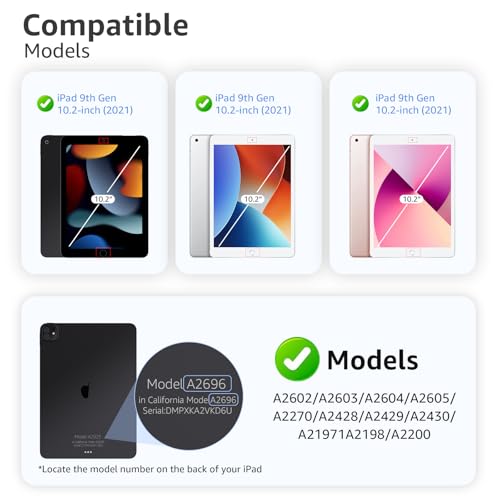 2-Pack Glass Screen Protector for iPad 10.2-in.(9th 8th 7th Gen) Military Shatterproof, 9H+ Hardness, Auto-Alignment Frame, Anti-Fingerprint, HD Clear, Scratch Resistant - size: iPad 10.2-in.(9th/8th/7th Gen)