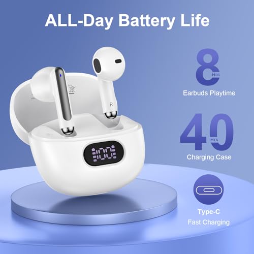 Pixel Buds Wireless Earbuds for Google Pixel 11 10 9 Pro XL Fold 10a 9a 8 - color: White