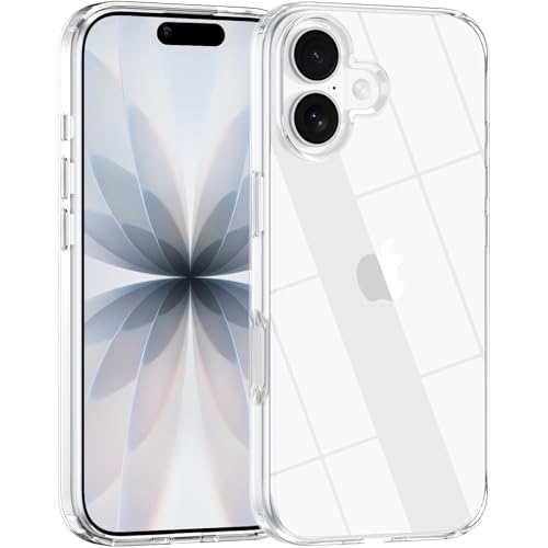 Crystal Clear for iPhone 17 case,[Anti-Yellowing][Military-Grade Drop Protection] Hard PC Back +Soft TPU Frame Shockproof case for iPhone 17-6.3 inch (Clear) - color: Clear, size: For iphone 17-6.3"