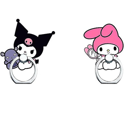 Phone Ring Holder Stand,Cartoon Kitty Phone Ring Stand Holder Phone Case Finger Grip Holder 360 Rotation Finger Ring Grip for Cellphones,Smartphones and Tablets - color: 2 Pack Kitty Phone Ring Holder