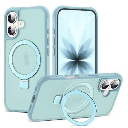 SKYLMW Compatible with iPhone 17 Case with Stand,Blue | iPhone 17 Phone Case 6.3",Magnetic Ring Stand,Compatible with MagSafe,Military-Grade Protection,Great Grip Feeling - color: Blue, size: Iphone 17