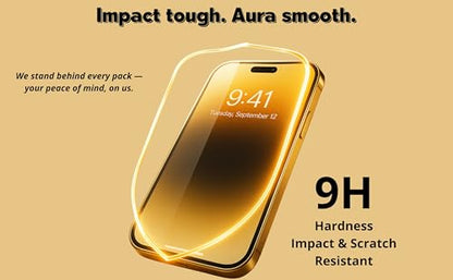 Screen Protector for iPhone 17 Pro – 6.3” – 3-Pack [9H Hardness] Tempered Glass – Scratch and Impact Resistant, Easy Install – High Sensitivity – Case-Friendly