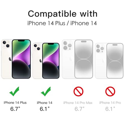 JETech Camera Lens Protector for iPhone 14/14 Plus, Midnight, 1 Set - color: Midnight