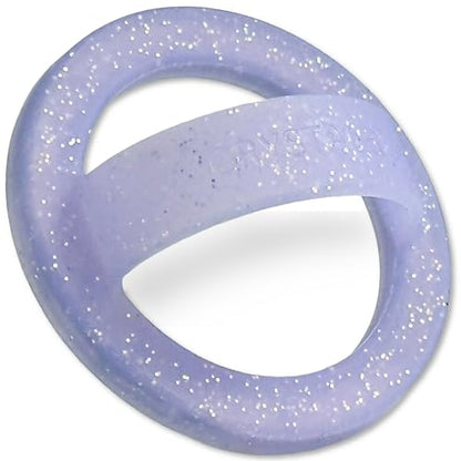 Grips by CRYSTALFY Magnetic Silicone Ring Grip Phone Holder, Rotating Finger Loop Ring Grip Holder, Soft and Portable, Strong Magnetic Attraction, Compatible with Magsafe Phone Case (Purple Sparkle) - color: Purple Sparkle
