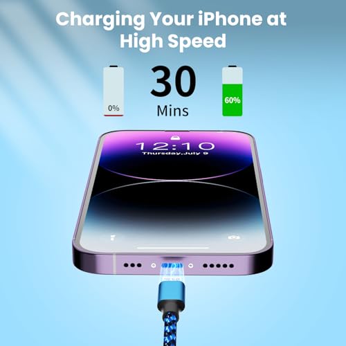 100W USB C Multi Charging Cable 3 in 1 Fast USB C Cable with E-Mark Chip - color: Blue&Black, size: 4FT 1Pack