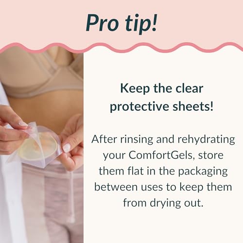 Ameda ComfortGel HydroGel Nursing Pads | Cooling | Reusable | 2 Pair - size: 4 Count
