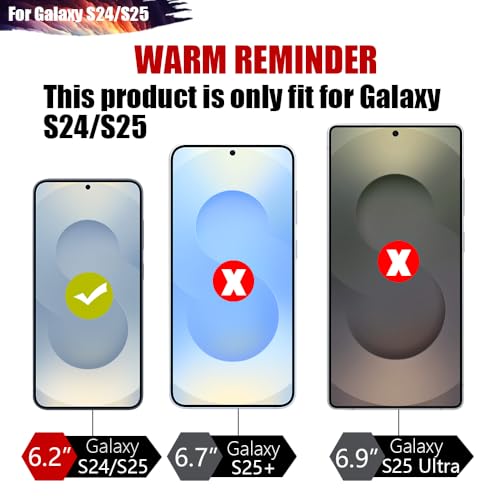 Battery Case for Samsung Galaxy S25 / S24, 5000mAh Rechargeable Extended Battery Charging Charger Case, Add 100% Extra Juice (6.2 Inches) Black