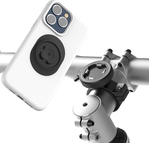 Bike Phone Mount, Universal Stable Bicycle Stem/Handlebar Cell Phone Holder - style: Quad-Clip Stem/Handlebar Mount