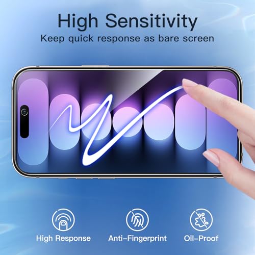 JETech Privacy Screen Protector for iPhone 15 Pro Max, 2-Pack - size: iPhone 15 Pro Max