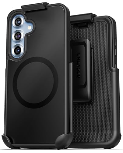 Encased SlimShield Holster Case for Samsung Galaxy S25 Belt Clip (Compatible with MagSafe) Black - color: Black, size: S25