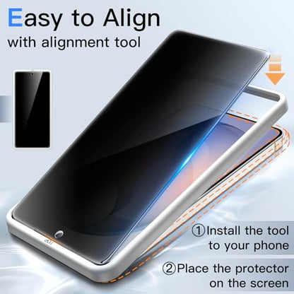 JETech Privacy Screen Protector for Samsung Galaxy S26, 2+2 Pack - size: Galaxy S26