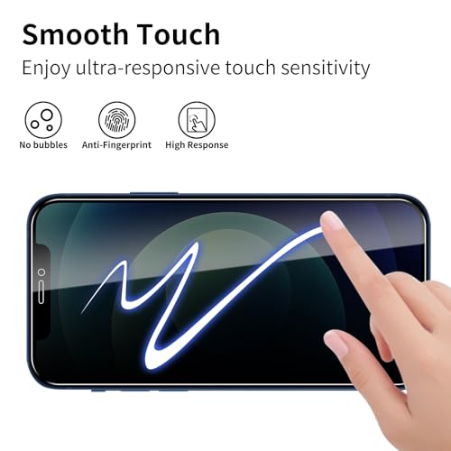 3 Pack Privacy Screen Protector for iPhone 12 Mini with 3 Pack Camera Lens Protector, 9H Hardness Double Shatterproof Anti-Spy Tempered Glass Film, Easy Installation - size: iPhone 12 Mini