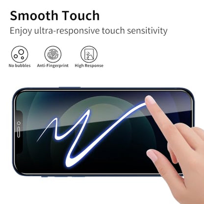 3 Pack Privacy Screen Protector for iPhone 12 Mini with 3 Pack Camera Lens Protector, 9H Hardness Double Shatterproof Anti-Spy Tempered Glass Film, Easy Installation - size: iPhone 12 Mini