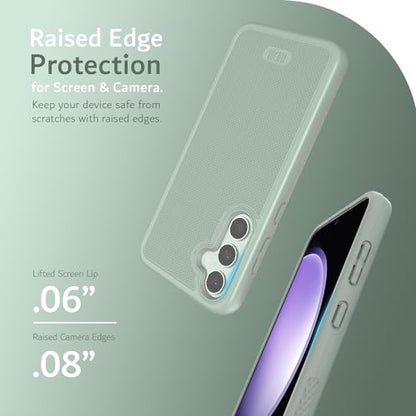 TUDIA MergeGrip Magsafe Compatible Phone Case for Samsung Galaxy S23 FE 2023 - Dual Layer, Shockproof, Military Grade, Non-Slip, Heavy Duty Protective Phone Case with Wireless Charging - Green Lily - color: Green Lily, size: Magnetic Galaxy S23 FE