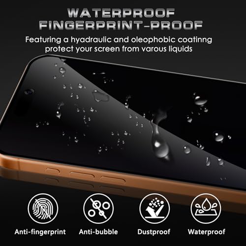 2 Pack for iPhone 17 Pro Max Privacy Screen Protector, Anti Spy Tempered Glass Film, Anti-Spy Protection for iPhone 17 Pro Max Screen Protector - size: iPhone 17 Pro Max