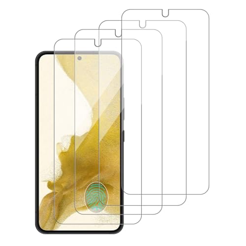 4 Pack Glass Screen Protector Compatible for Samsung Galaxy S22 / SM-G901u [9H Hardness]-HD Screen Tempered Glass, Scratch Resistant,Easy Install [Case Friendly] - size: Galaxy S22