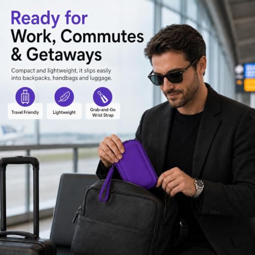 ANKHOH Travel Case for Iseyyox/for QUZUDN/for Ucomx 3 in 1 Wireless Charger - color: Purple