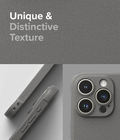 Ringke Onyx for iPhone 15 Pro Max Case, [Feels Good in The Hand] Oil & Dirt Resistant, Individual Lens Covers for Cameras, Non-Slip Enhanced Grip Lightweight Cover - Gray | Anti-Fingerprint Texture, Slim & Lightweight, Full-Coverage Camera Protection, Non
