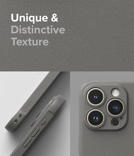 Ringke Onyx for iPhone 15 Pro Case, [Feels Good in The Hand] Oil & Dirt Resistant, Individual Lens Covers for Cameras, Non-Slip Enhanced Grip Lightweight Cover - Gray | Anti-Fingerprint Texture, Slim & Lightweight, Full-Coverage Camera Protection, Non-Sli