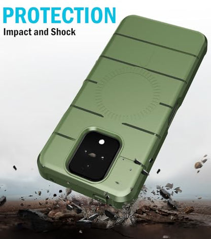 Case and Holster Combo for Sonim XP Pro 5G Phone - Olive Green | Compatible with MagSafe, Magnetic, Rugged Cover, Enhanced Grip, with Belt Clip Holder, Ratchet Rotation - color: Green