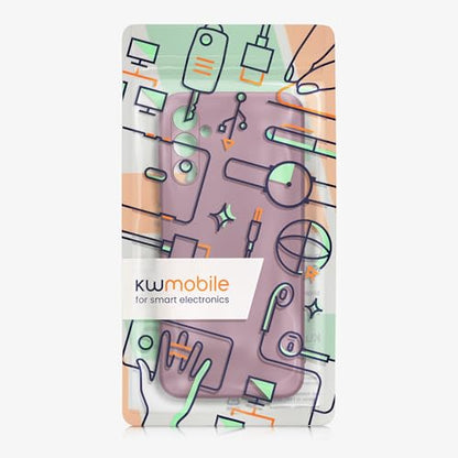 kwmobile Case Compatible with Samsung Galaxy A14 5G Case -Soft TPU Back Phone Cover - with Metallic Look - Metallic Lavender - color: Metallic Lavender, size: Galaxy A14 5G