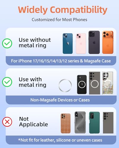 Toycamp Magnetic Phone Grip - Compatible with MagSafe Phone Grip Ring Stand for iPhone 17/16/15/14/13/12 Series Skeleton Spooky Flowers Cute Phone Ring Holder Grip for Women Girls - color: Skeleton Flowers