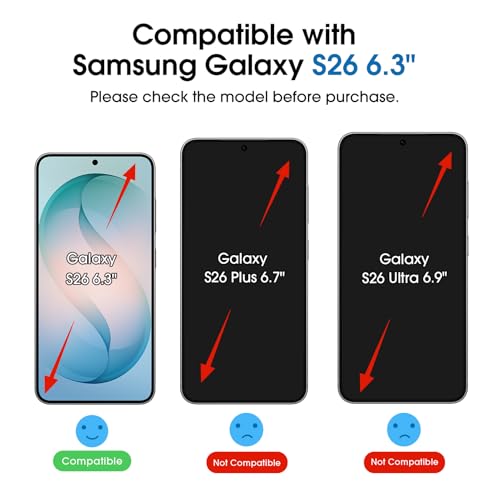 amFilm OneTouch for Samsung Galaxy S26 Screen Protector 6.3" Tempered Glass - size: S26-6.3"
