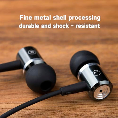 Wired Headphones with Noise-Canceling - Stereo Heavy Bass Plug Earbuds
