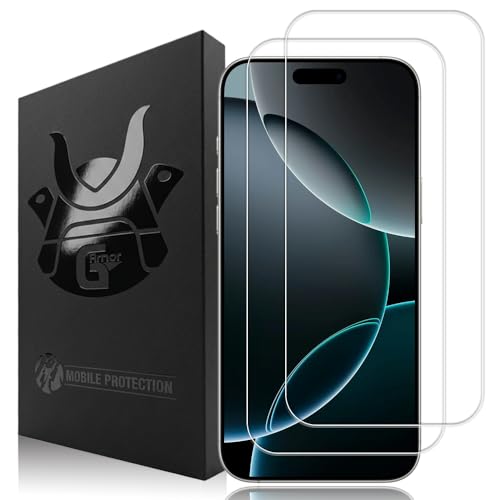 2 Pack Glass Screen Protector for iPhone 16 Pro | 9H Premium Tempered Glass, Lifetime Replacement, Ultra Clear, Scratch Resistant, Phone Case Compatible, Screen Saver - size: iPhone 16 Pro