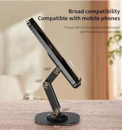 360° Rotating Cell Phone Stand for Desk (K69-Black) - size: K69-Black