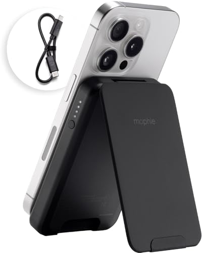 Mophie snap+ Juice Pack mini with Stand (2023) - 5000mAh Magnetic Portable Charger, MagSafe & Wireless Charging Compatible, USB-C to USB-C Cable Included - style: Juice Pack Mini w/ Stand