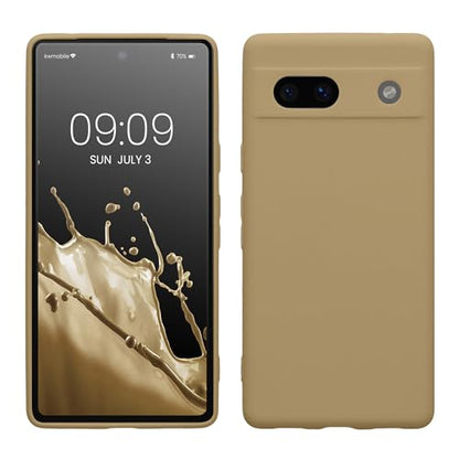 kwmobile Case Compatible with Google Pixel 7a Case - Protective Slim TPU Phone Cover - Soft Matte Finish - Brownish Grey - color: Brownish Grey