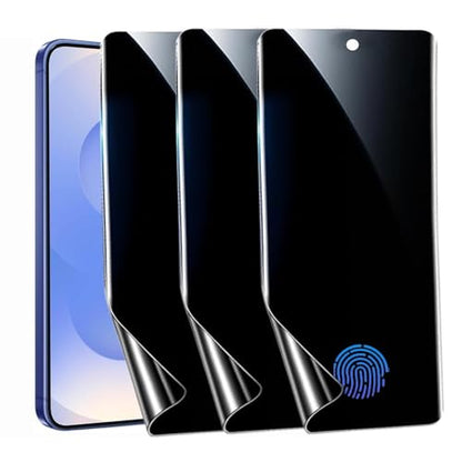 nulala Privacy Screen Protector for Samsung Galaxy S25 Plus 5G [Not Glass] Support Fingerprint Unlock -Touch Sensitive Anti-Spy Flexible TPU Film for Samsung S25+ 5G, 3-Pack - size: Galaxy S25 Plus 5G
